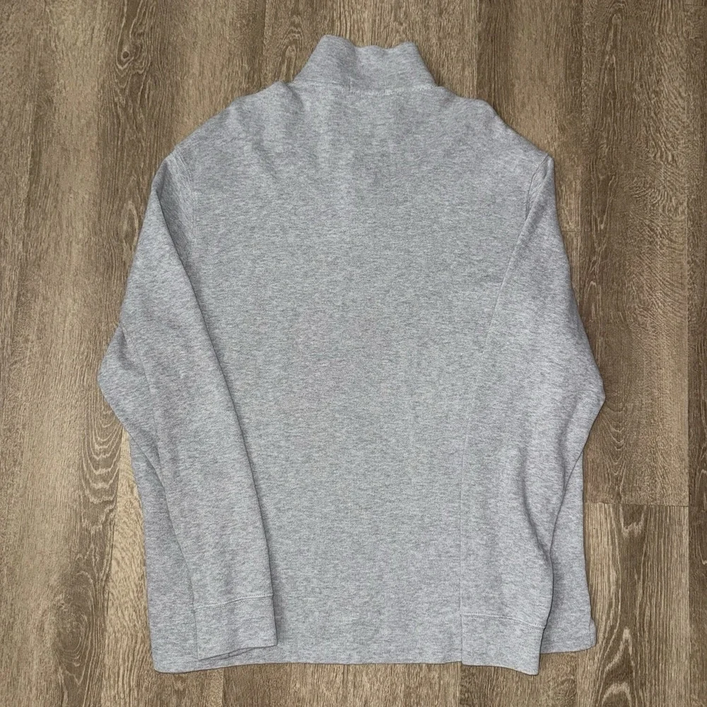 Polo Ralph Lauren Estate Rib 1/4 Zip Pullover Sweater Men's XL Grey Stretch